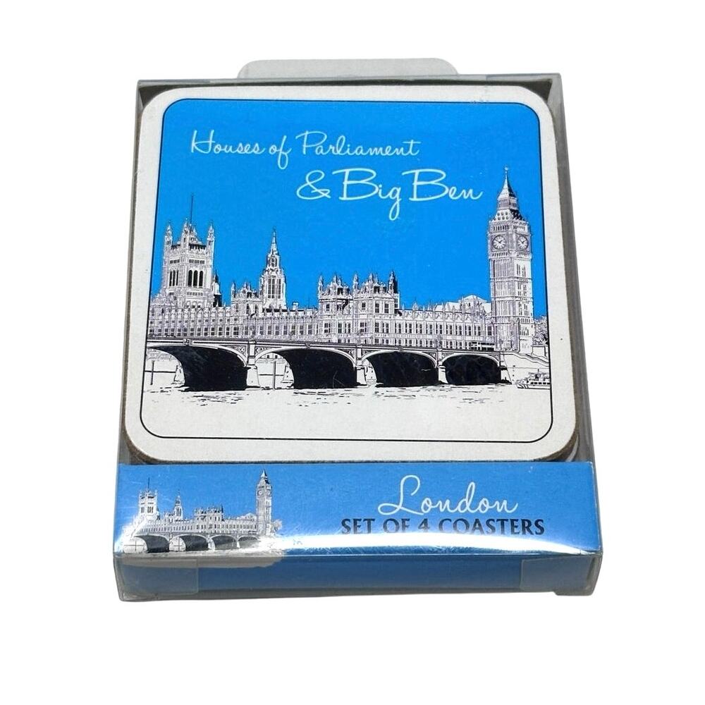 New in Package set of 4 London Drink coasters